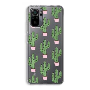 CaseCompany Cactus Lover: Xiaomi Redmi Note 10 Pro Transparant Hoesje