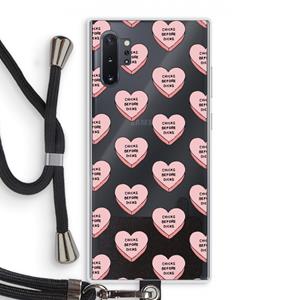 CaseCompany Chicks before dicks: Samsung Galaxy Note 10 Plus Transparant Hoesje met koord