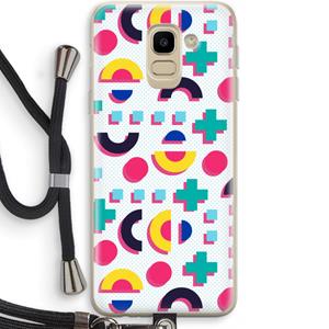 CaseCompany 8-bit N°2: Samsung Galaxy J6 (2018) Transparant Hoesje met koord