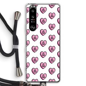 CaseCompany GIRL POWER: Sony Xperia 1 III Transparant Hoesje met koord