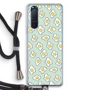 CaseCompany Spiegeleitjes: Sony Xperia 5 II Transparant Hoesje met koord