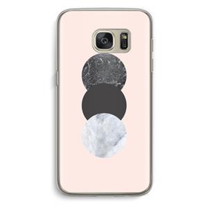 CaseCompany Marmeren cirkels: Samsung Galaxy S7 Transparant Hoesje