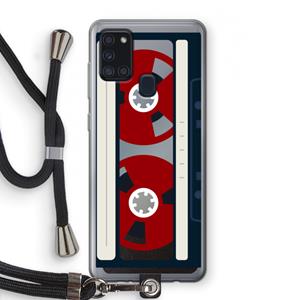 CaseCompany Here's your tape: Samsung Galaxy A21s Transparant Hoesje met koord