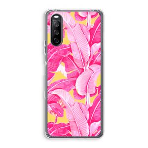 CaseCompany Pink Banana: Sony Xperia 10 III Transparant Hoesje