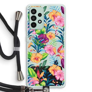 CaseCompany Tropisch 2: Samsung Galaxy A52s 5G Transparant Hoesje met koord