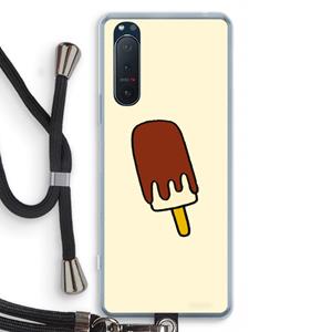 CaseCompany Frisco: Sony Xperia 5 II Transparant Hoesje met koord