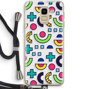 CaseCompany 8-bit N°6: Samsung Galaxy J6 (2018) Transparant Hoesje met koord