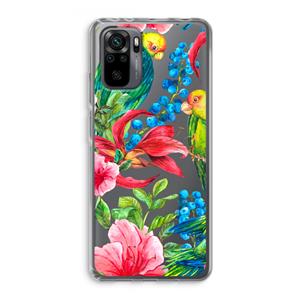 CaseCompany Papegaaien: Xiaomi Redmi Note 10 Pro Transparant Hoesje