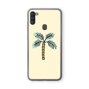 CaseCompany Palmboom: Samsung Galaxy A11 Transparant Hoesje