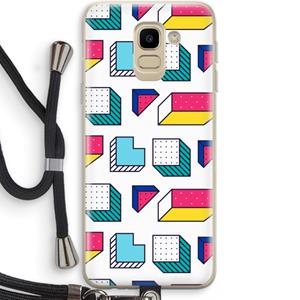CaseCompany 8-bit N°7: Samsung Galaxy J6 (2018) Transparant Hoesje met koord