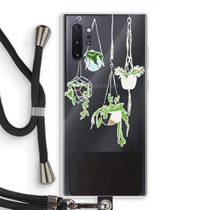 CaseCompany Hang In There: Samsung Galaxy Note 10 Plus Transparant Hoesje met koord