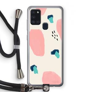 CaseCompany Monday Surprise: Samsung Galaxy A21s Transparant Hoesje met koord