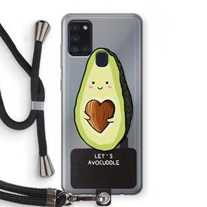 CaseCompany Avocuddle: Samsung Galaxy A21s Transparant Hoesje met koord