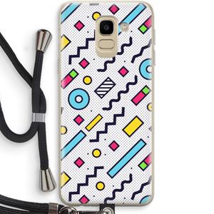 CaseCompany 8-bit N°8: Samsung Galaxy J6 (2018) Transparant Hoesje met koord