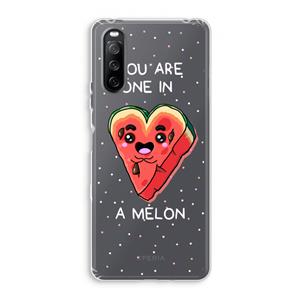CaseCompany One In A Melon: Sony Xperia 10 III Transparant Hoesje