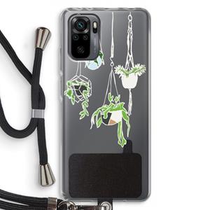 CaseCompany Hang In There: Xiaomi Redmi Note 10 Pro Transparant Hoesje met koord