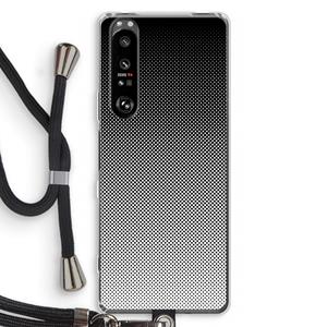 CaseCompany Musketon Halftone: Sony Xperia 1 III Transparant Hoesje met koord