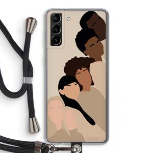 CaseCompany Sweet creatures: Samsung Galaxy S21 Plus Transparant Hoesje met koord