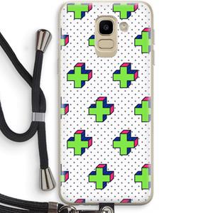 CaseCompany 8-bit N°10: Samsung Galaxy J6 (2018) Transparant Hoesje met koord