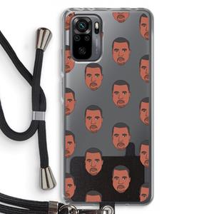 CaseCompany Kanye Call Me℃: Xiaomi Redmi Note 10 Pro Transparant Hoesje met koord