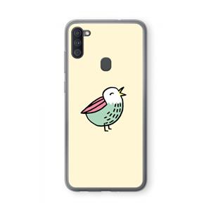 CaseCompany Birdy: Samsung Galaxy A11 Transparant Hoesje