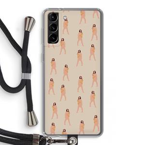 CaseCompany You're so golden: Samsung Galaxy S21 Plus Transparant Hoesje met koord