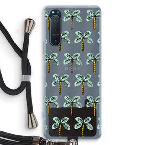 CaseCompany Paradise: Sony Xperia 5 II Transparant Hoesje met koord