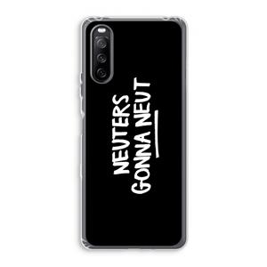 CaseCompany Neuters (zwart): Sony Xperia 10 III Transparant Hoesje
