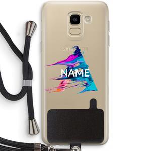 CaseCompany Abstract Spectrum: Samsung Galaxy J6 (2018) Transparant Hoesje met koord
