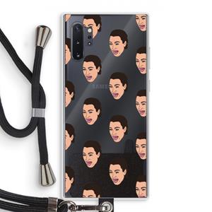 CaseCompany Ugly Cry Call: Samsung Galaxy Note 10 Plus Transparant Hoesje met koord