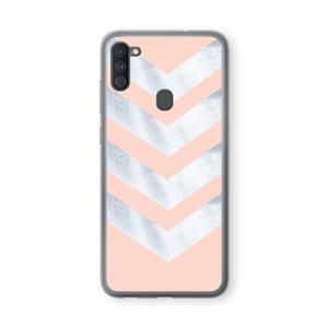 CaseCompany Marmeren pijlen: Samsung Galaxy A11 Transparant Hoesje