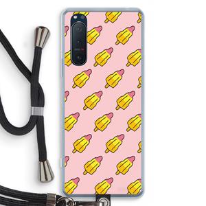 CaseCompany Waterijsjes: Sony Xperia 5 II Transparant Hoesje met koord