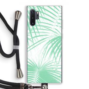 CaseCompany Palmbladeren: Samsung Galaxy Note 10 Plus Transparant Hoesje met koord
