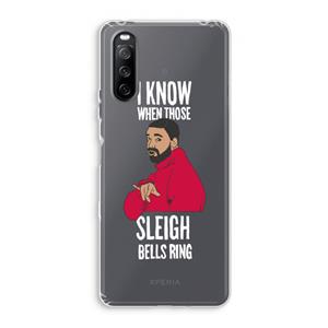 CaseCompany Sleigh Bells Ring: Sony Xperia 10 III Transparant Hoesje
