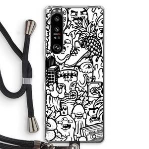 CaseCompany Vexx Mixtape #2: Sony Xperia 1 III Transparant Hoesje met koord