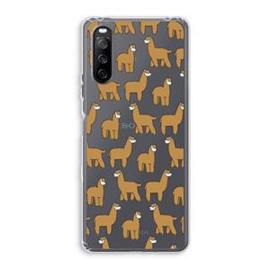 CaseCompany Alpacas: Sony Xperia 10 III Transparant Hoesje