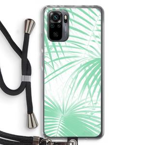 CaseCompany Palmbladeren: Xiaomi Redmi Note 10 Pro Transparant Hoesje met koord