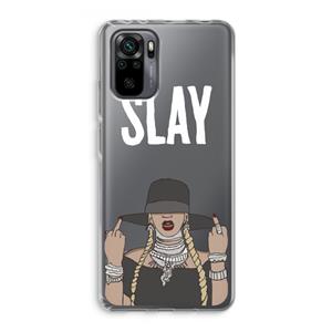 CaseCompany Slay All Day: Xiaomi Redmi Note 10 Pro Transparant Hoesje