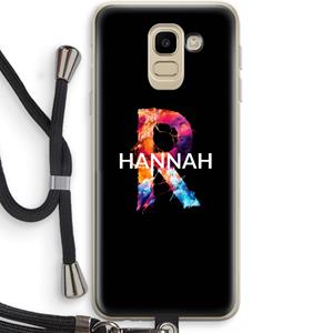 CaseCompany Abstract Spectrum: Samsung Galaxy J6 (2018) Transparant Hoesje met koord