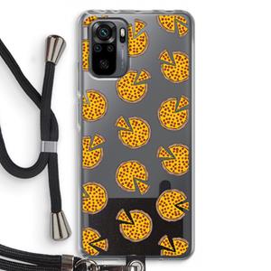 CaseCompany You Had Me At Pizza: Xiaomi Redmi Note 10 Pro Transparant Hoesje met koord