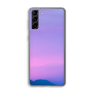 CaseCompany Sunset pastel: Samsung Galaxy S21 Plus Transparant Hoesje