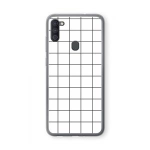 CaseCompany Rooster: Samsung Galaxy A11 Transparant Hoesje