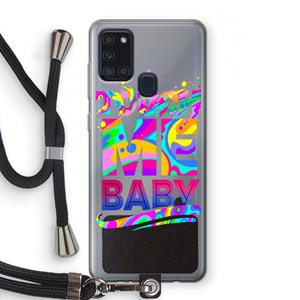 CaseCompany Touch Me: Samsung Galaxy A21s Transparant Hoesje met koord