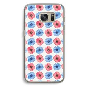 CaseCompany Klaproosjes: Samsung Galaxy S7 Transparant Hoesje