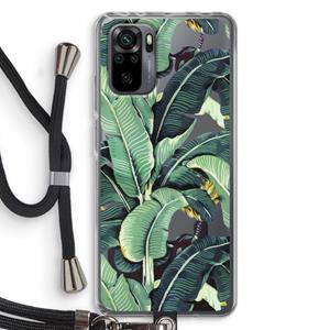 CaseCompany Bananenbladeren: Xiaomi Redmi Note 10 Pro Transparant Hoesje met koord