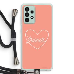 CaseCompany Friends heart: Samsung Galaxy A52s 5G Transparant Hoesje met koord
