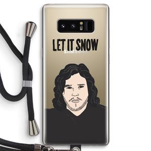 CaseCompany Let It Snow: Samsung Galaxy Note 8 Transparant Hoesje met koord