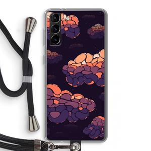 CaseCompany Patroon Wolken: Samsung Galaxy S21 Plus Transparant Hoesje met koord