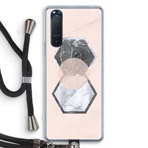 CaseCompany Creatieve toets: Sony Xperia 5 II Transparant Hoesje met koord