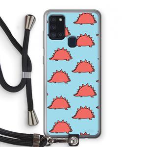 CaseCompany Dinosawrr: Samsung Galaxy A21s Transparant Hoesje met koord
